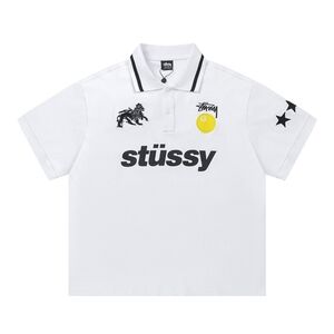 Stussy world tour white polos black t-shirt